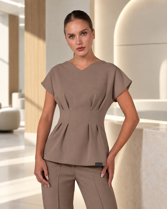 ANORA bluza medicala cappuccino