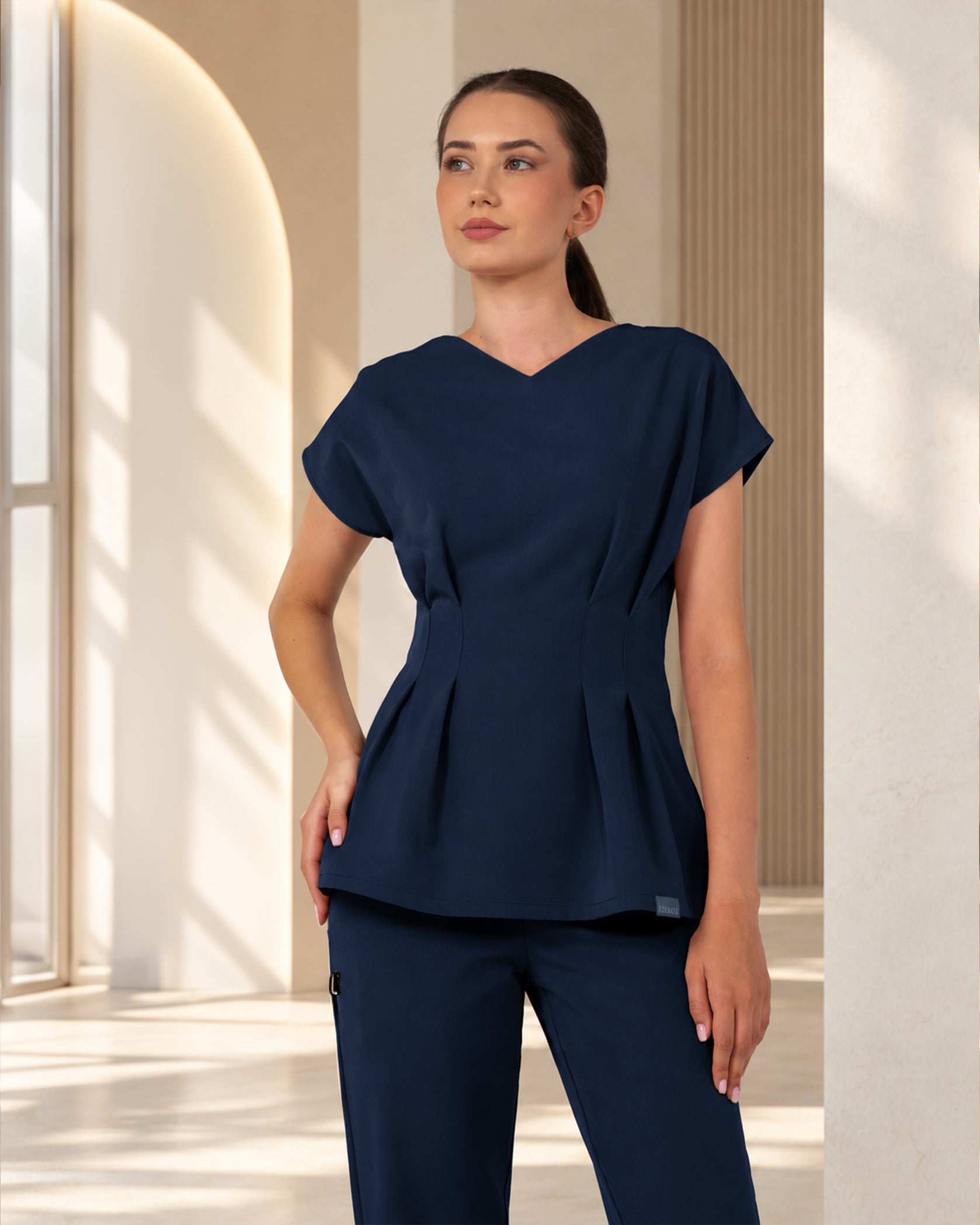 ANORA bluza medicala navy - Vedere frontala