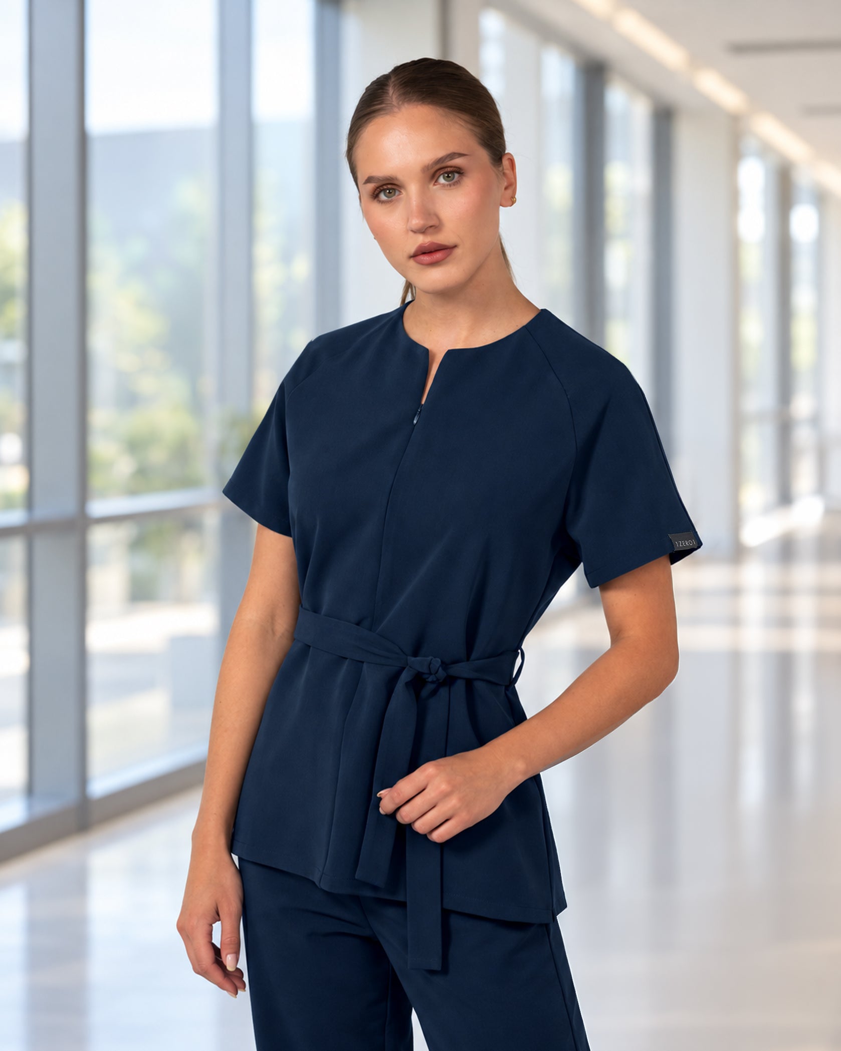 TRINA bluza medicala navy - Vedere frontala