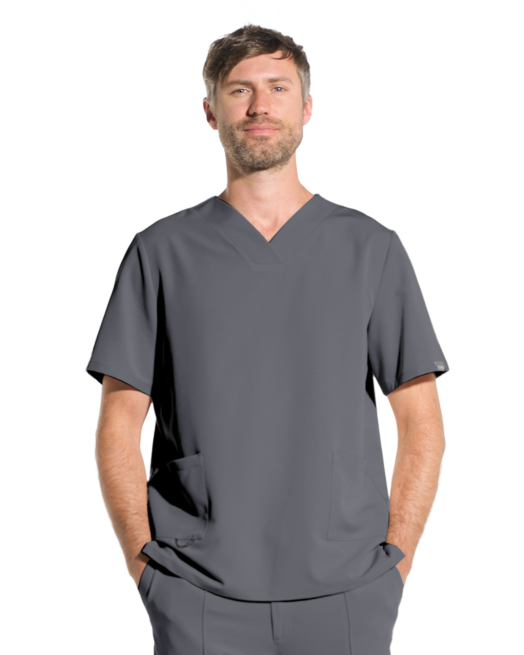 Bluza medicala barbati RAND grafit - Image 3