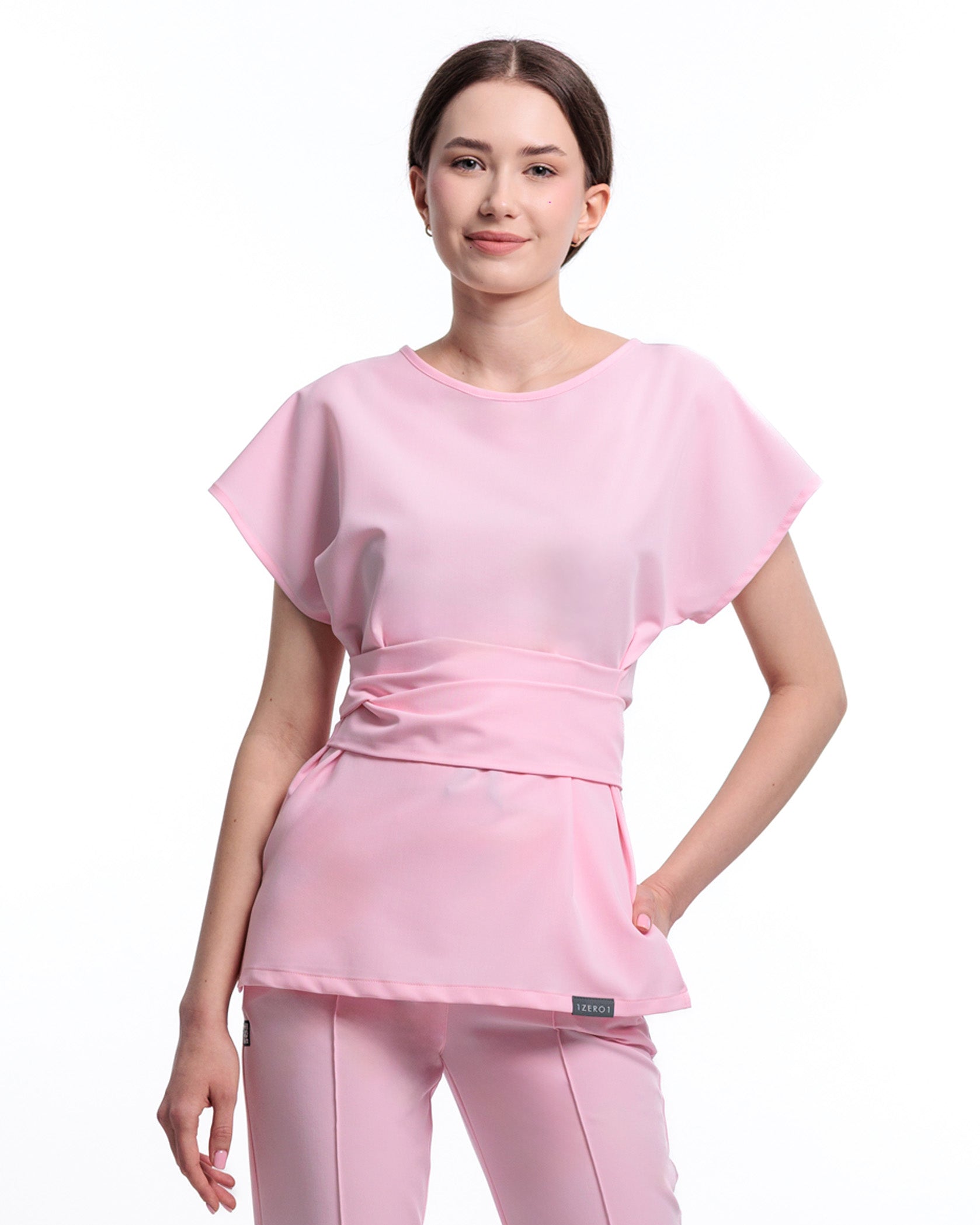 Bluza medicala CELESTE bloom - Detalii close up