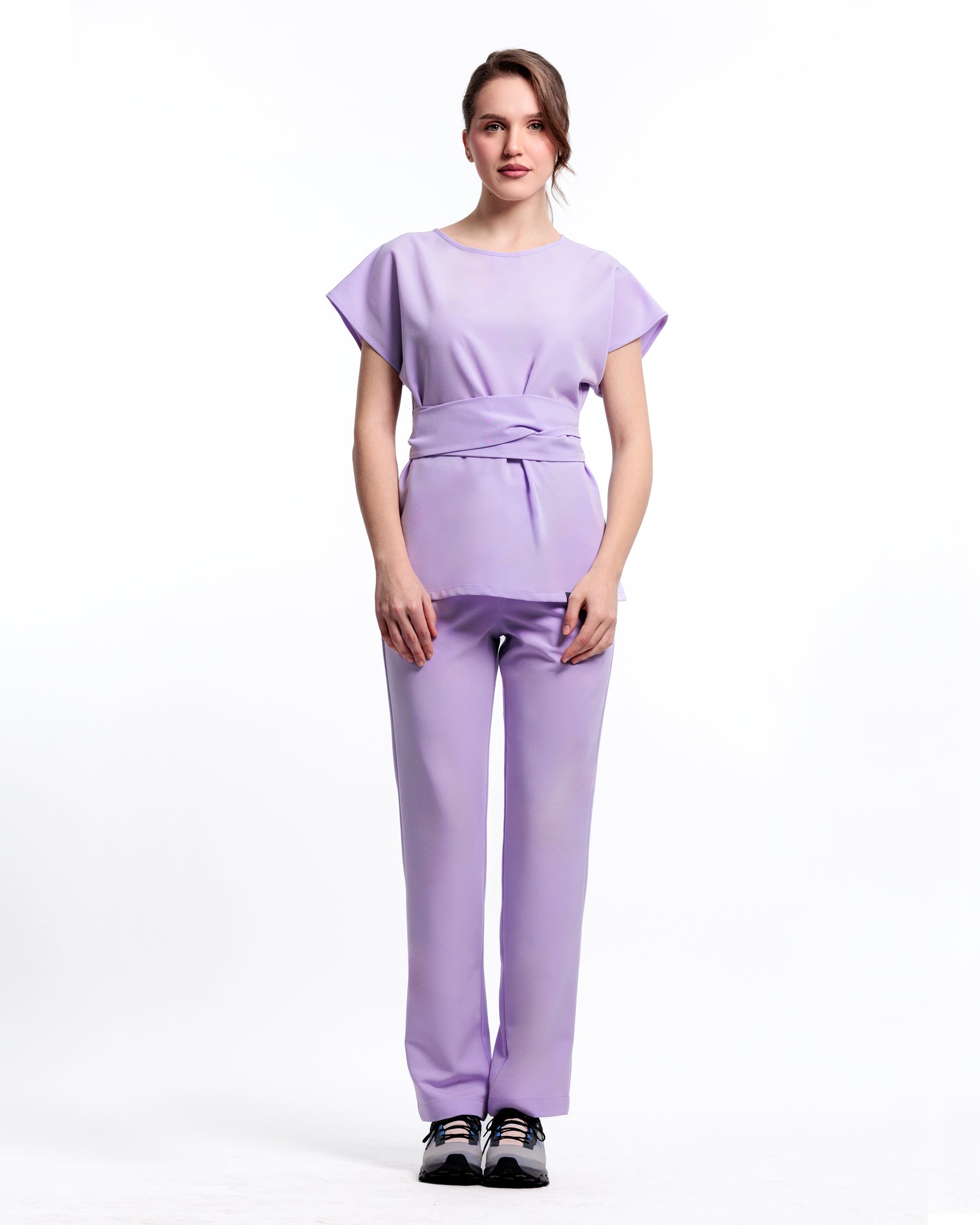 Pantaloni medicali drepti LINEA lila - Imagine 4