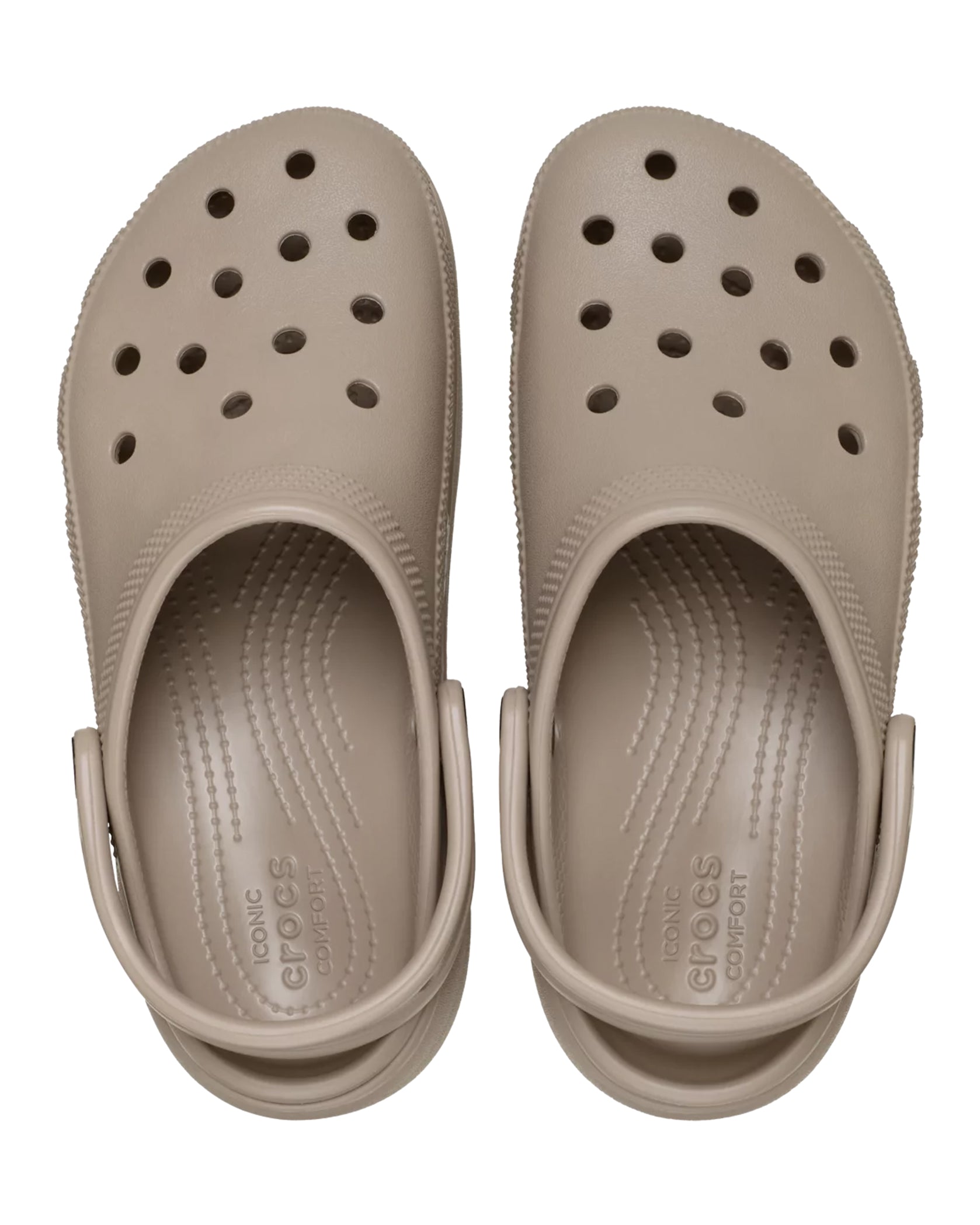 Saboti CROCS CLASSIC PLATFORM Taupe - Detalii close up