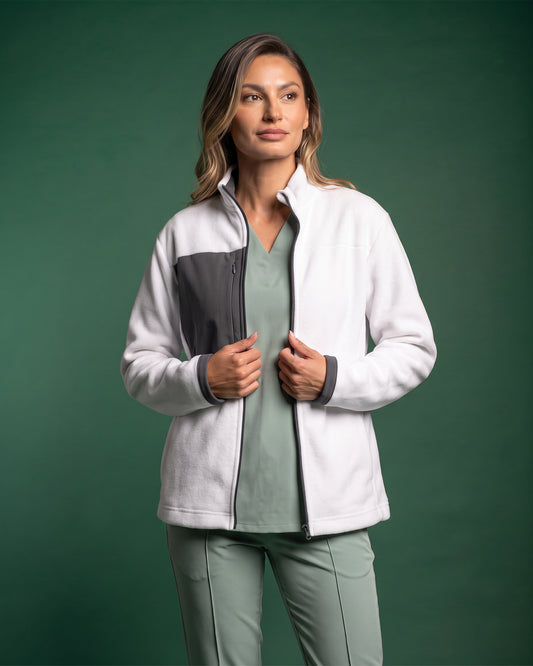 Jacheta medicala dama CLOUD alb