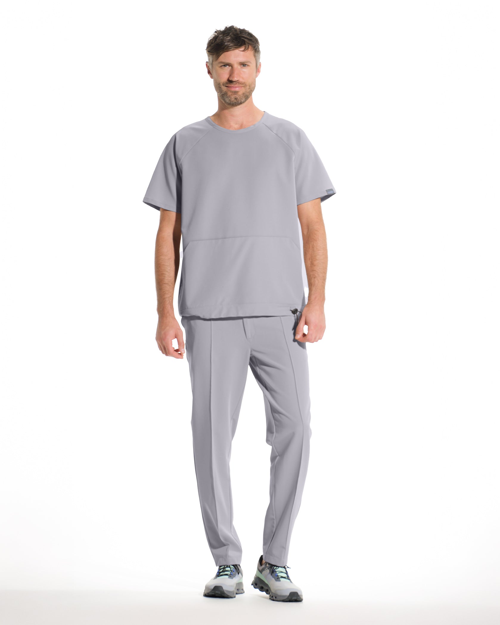 EVER Black Scrub Top - Front view
