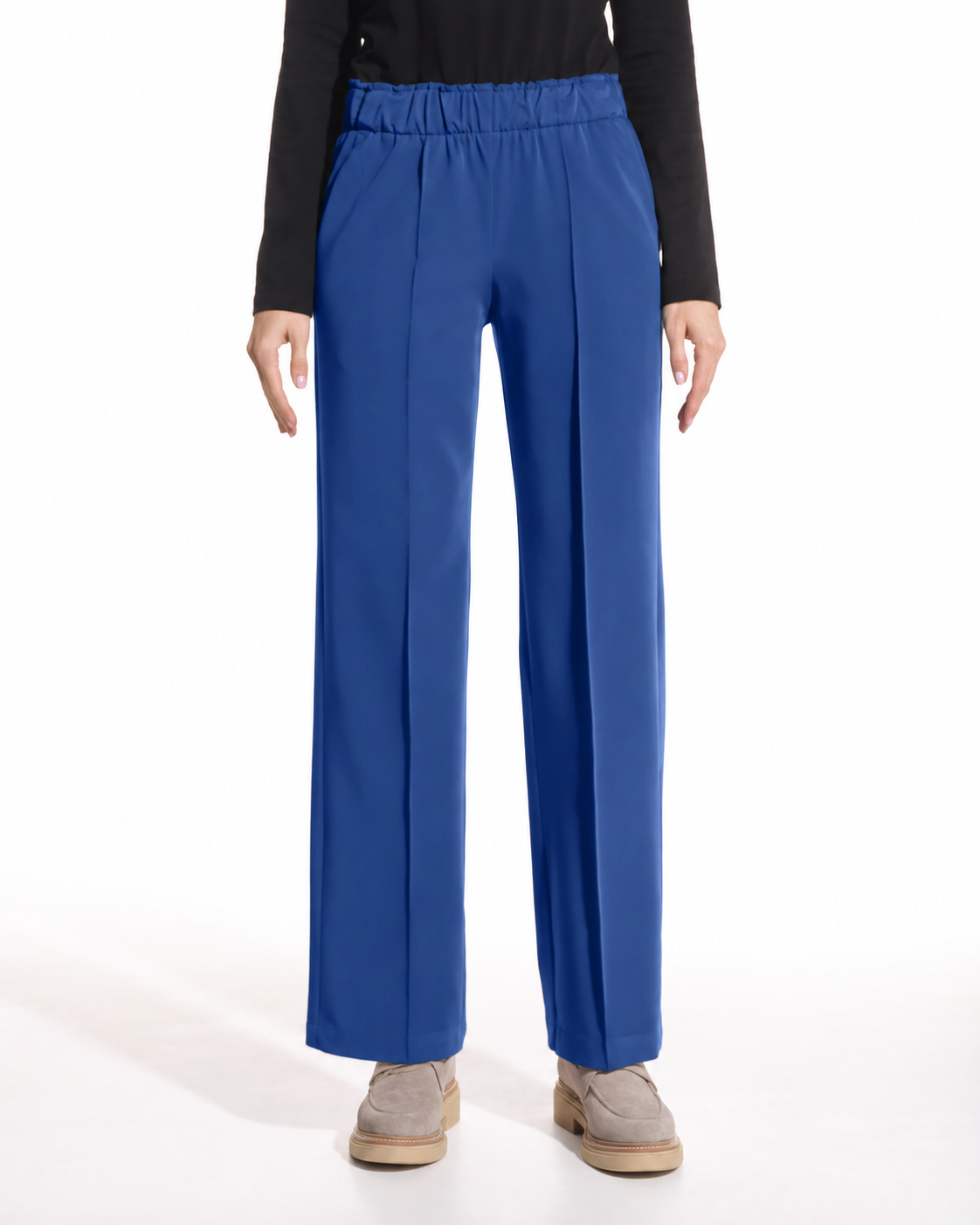 PALAZZO pantaloni medicali royal blue - Detalii close up