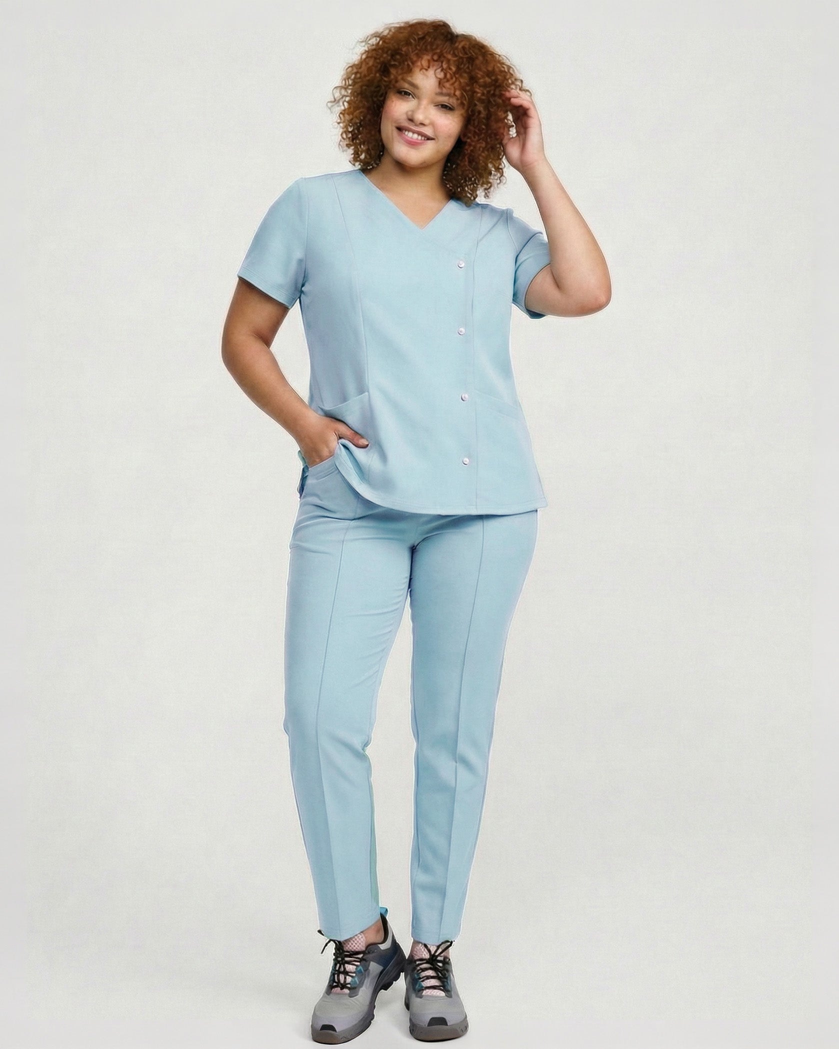 PERLA Blue Scrub Top - Image 5
