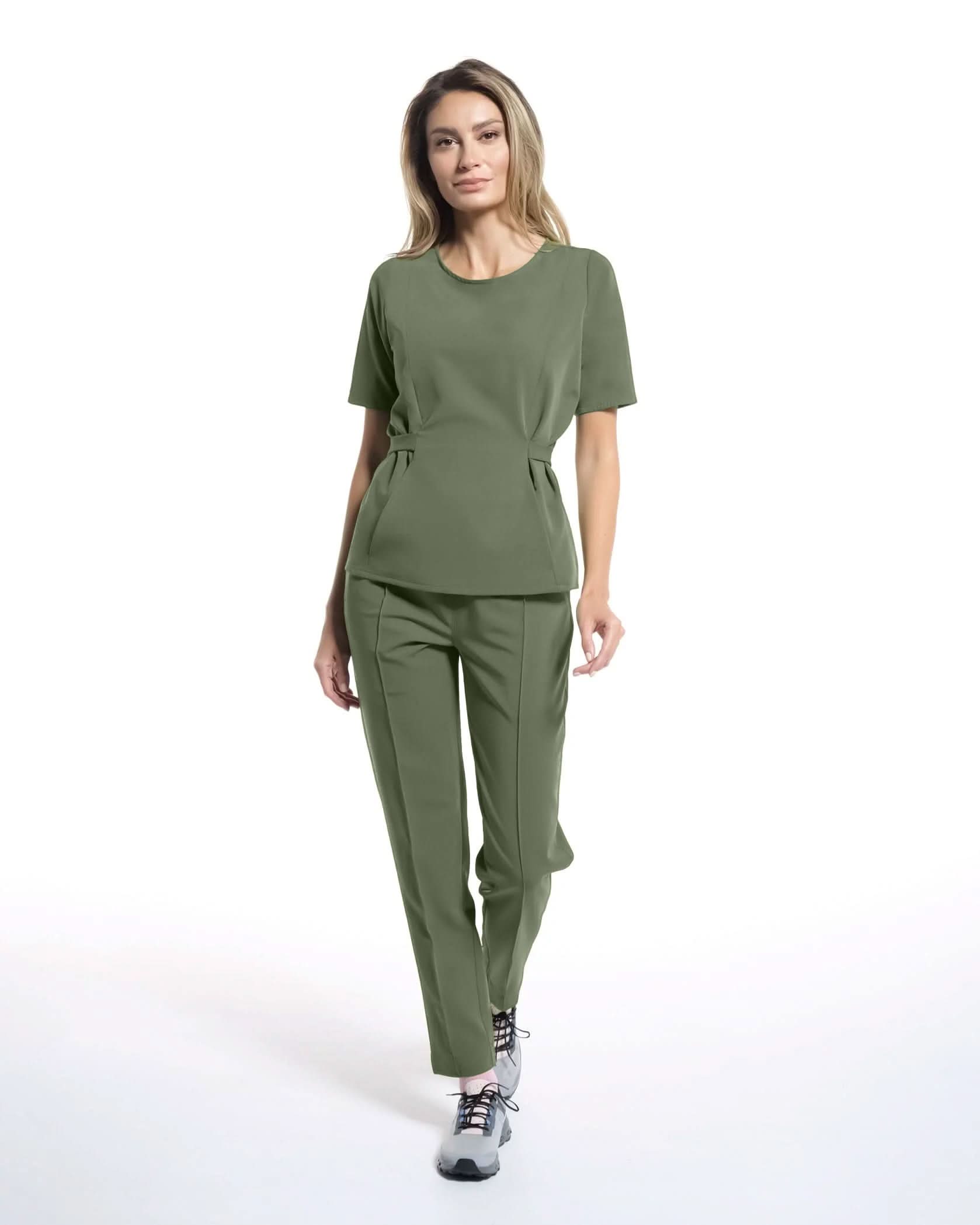 THALYA bluza medicala olive - Vedere frontala