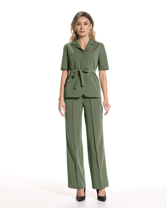 PALAZZO Olive Scrub Pants