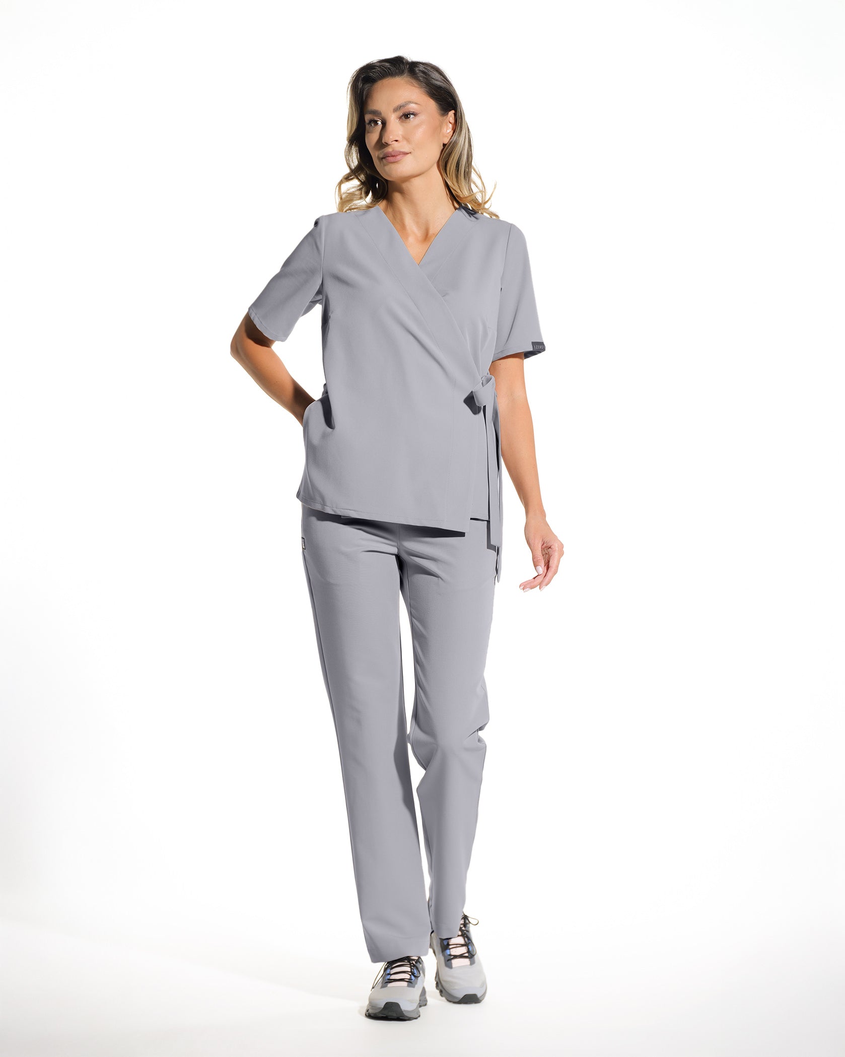 Bluza medicala ANAIS gri - Imagine 3
