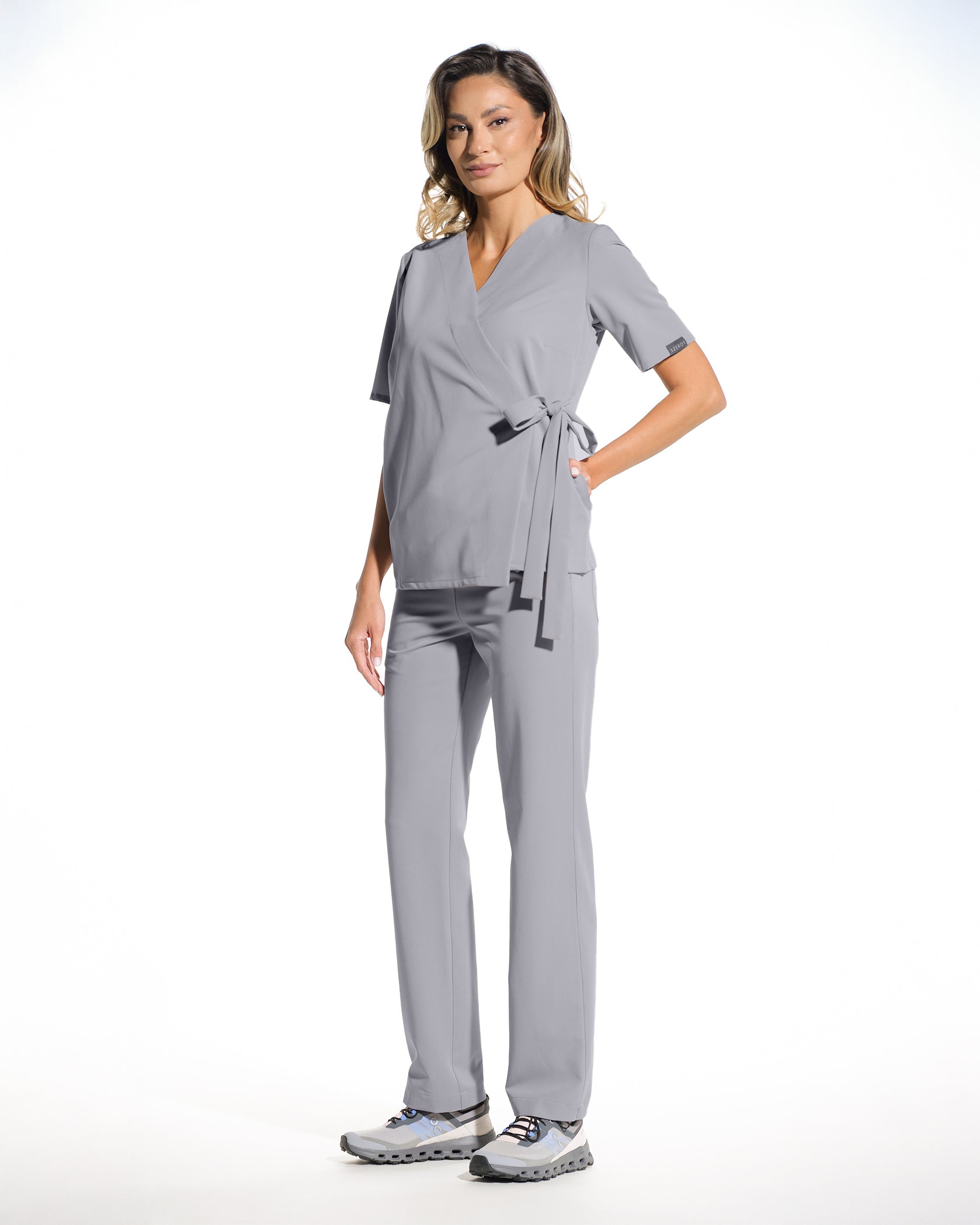 Bluza medicala ANAIS gri - Imagine 4