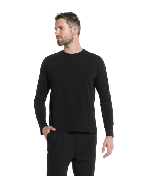 Bluza cu maneca lunga pentru barbati TRUE negru - 1zero1.ro