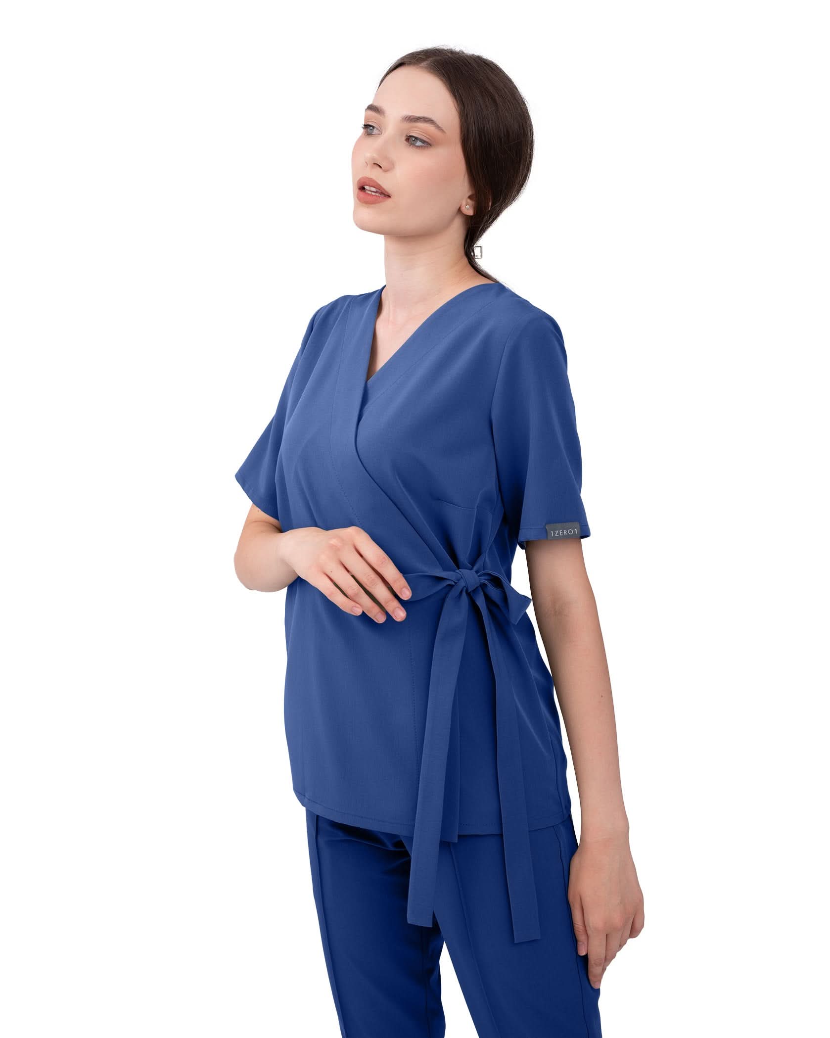 Bluza medicala ANAIS royal blue - 1zero1.ro
