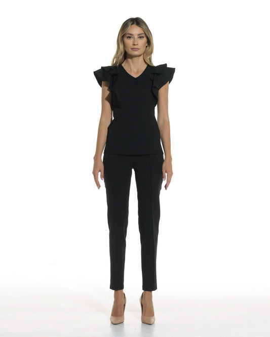 Bluza medicala AVRA negru - 1zero1.ro