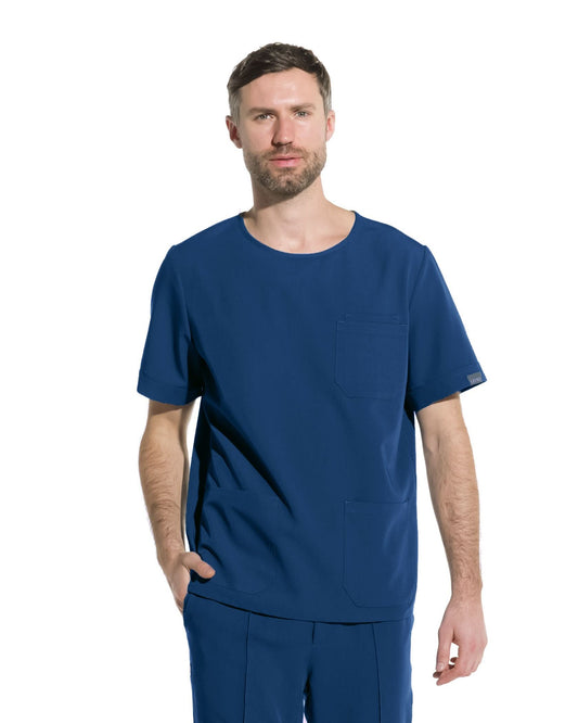 Bluza medicala barbati COSMO royal blue - 1zero1.ro
