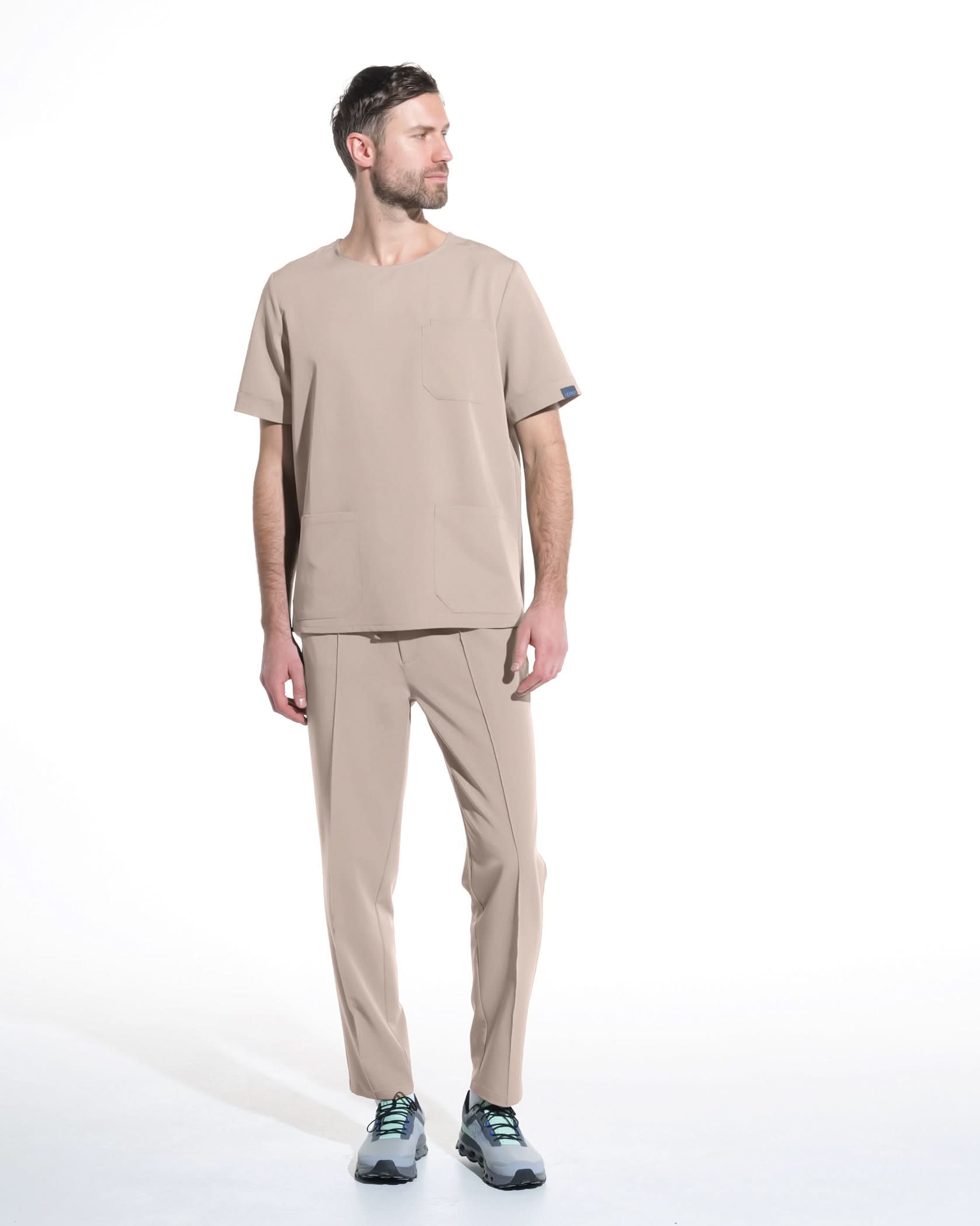 Bluza medicala barbati COSMO latte - 1zero1.ro