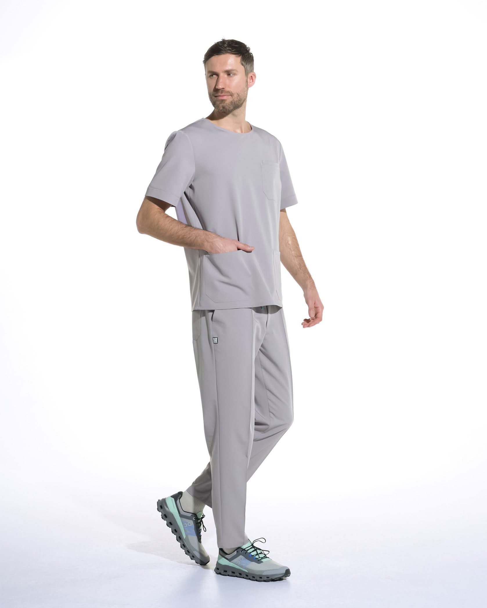 Bluza medicala barbati COSMO gri - 1zero1.ro