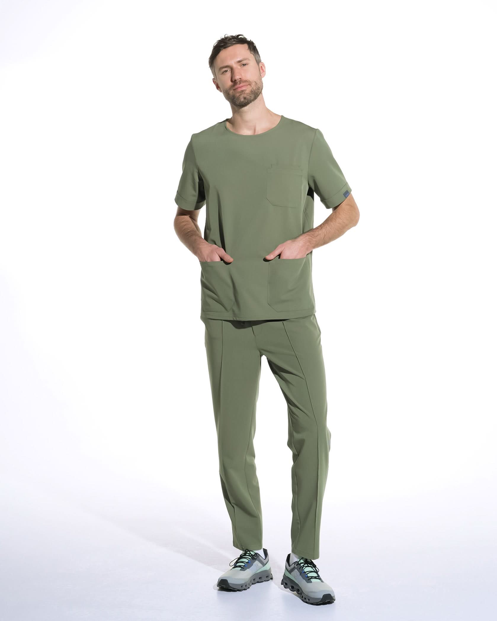 Bluza medicala barbati COSMO olive - 1zero1.ro