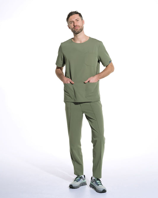 Bluza medicala barbati COSMO olive - 1zero1.ro
