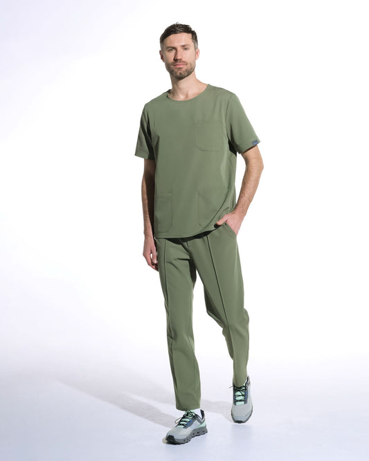 Pantaloni medicali barbati NORM olive - 1zero1.ro