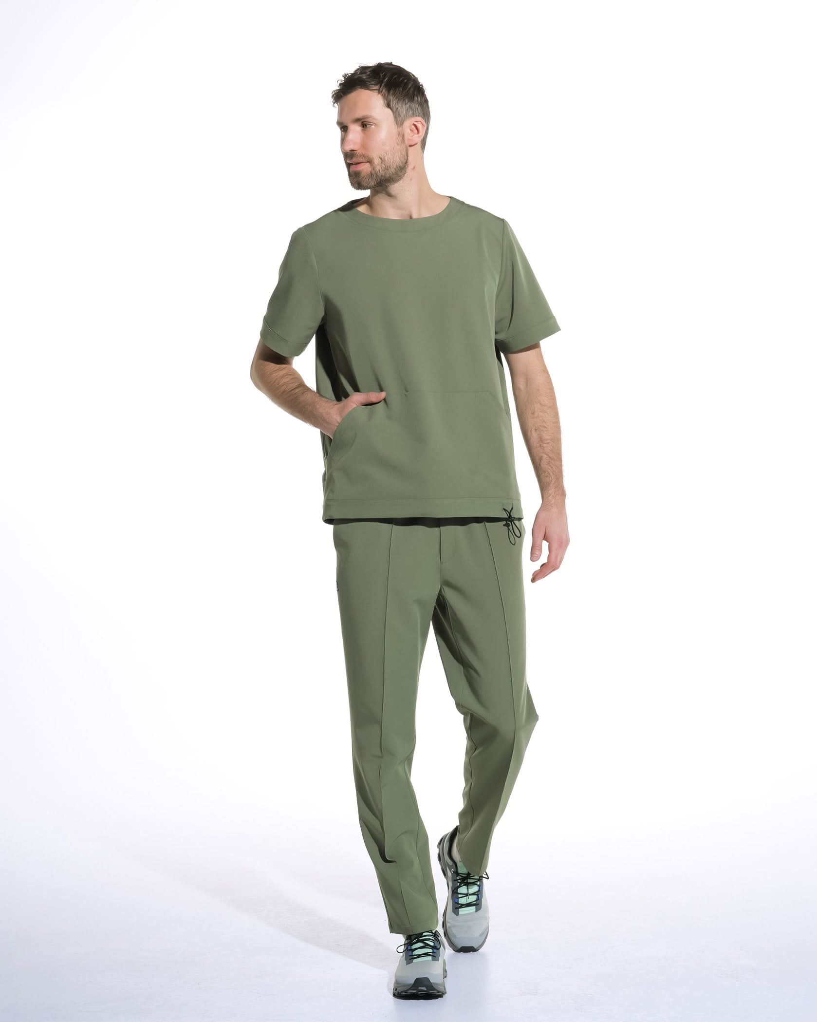 Bluza medicala barbati EVER olive - 1zero1.ro