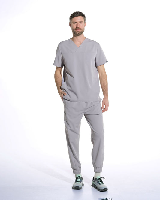 Bluza medicala barbati WAVE gri - 1zero1.ro