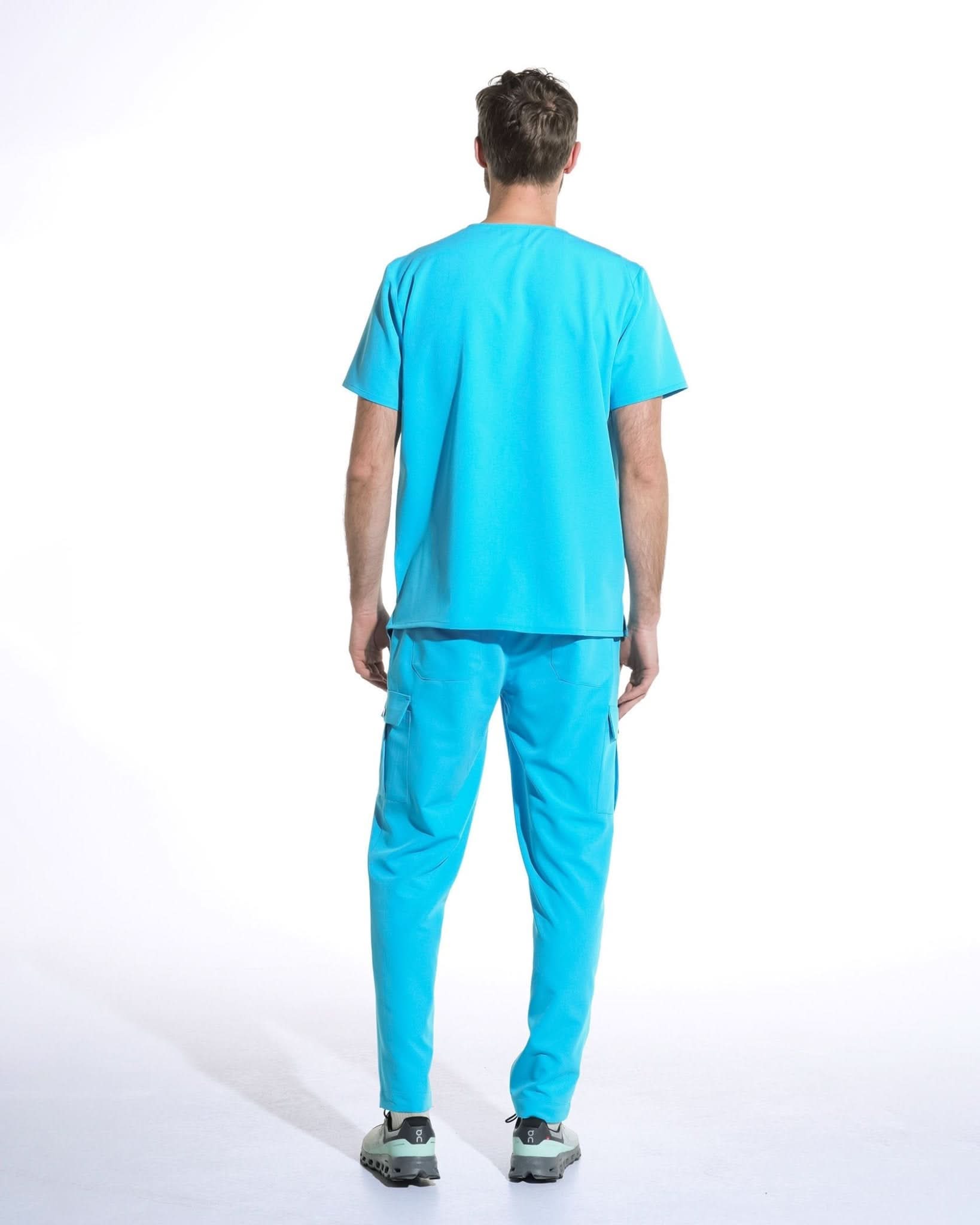 Bluza medicala barbati WAVE acvamarin - 1zero1.ro