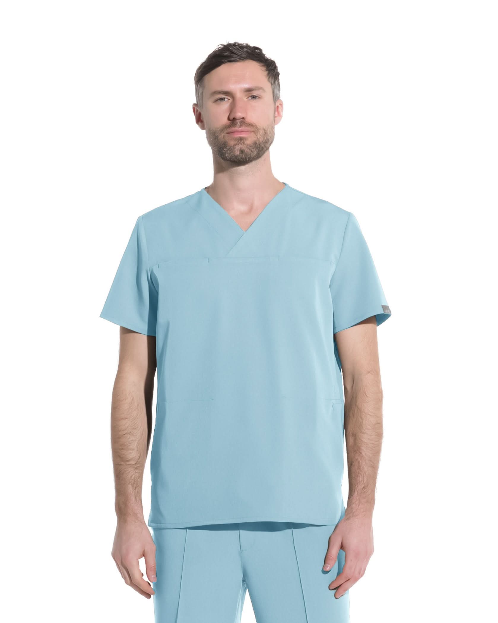 Bluza medicala barbati WAVE blue - 1zero1.ro