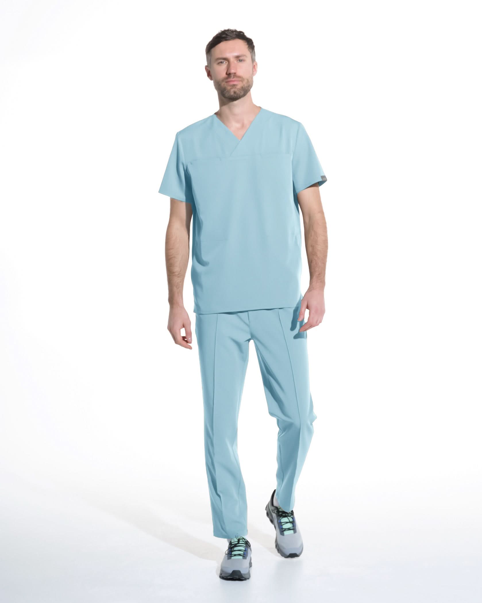 Bluza medicala barbati WAVE blue - 1zero1.ro