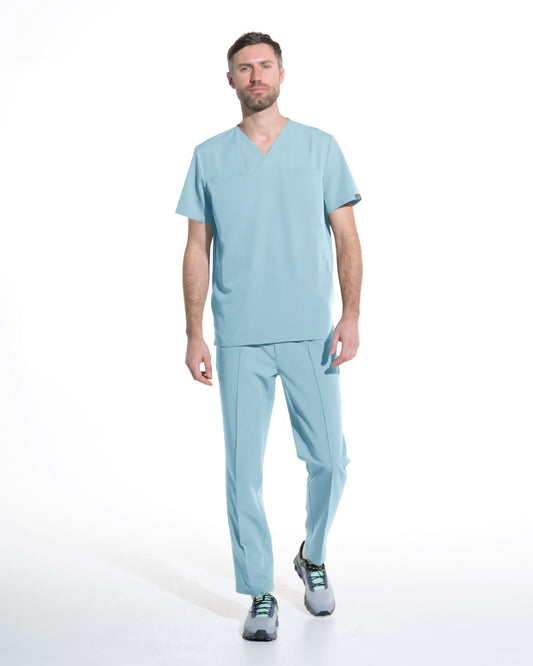 Bluza medicala barbati WAVE blue - 1zero1.ro
