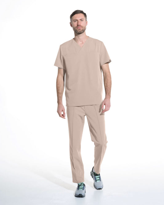 Bluza medicala barbati WAVE latte - 1zero1.ro