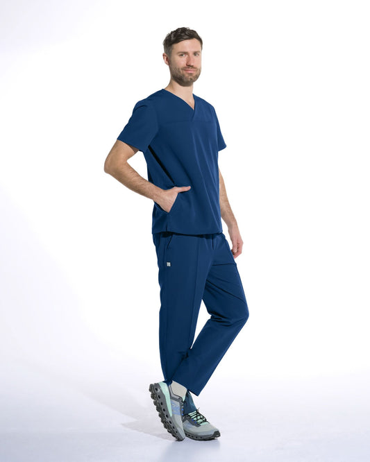 Pantaloni medicali barbati NORM royal blue - 1zero1.ro