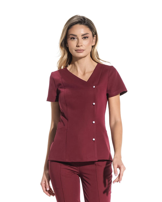 Bluza medicala PERLA bordo - 1zero1.ro