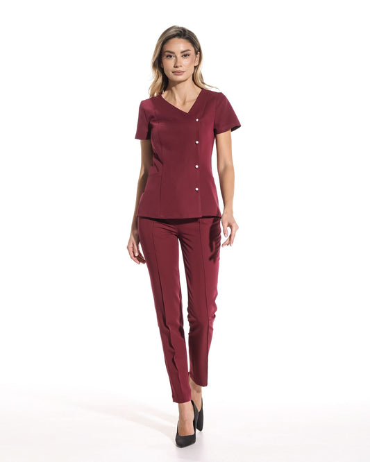 Bluza medicala PERLA bordo - 1zero1.ro
