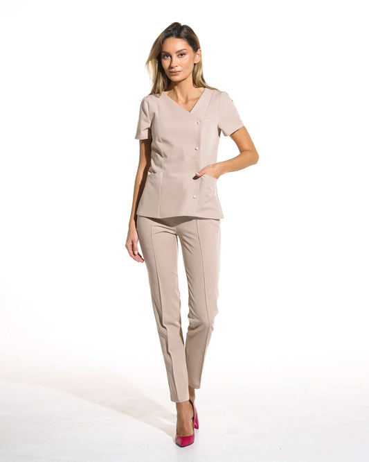 Bluza medicala PERLA latte - 1zero1.ro