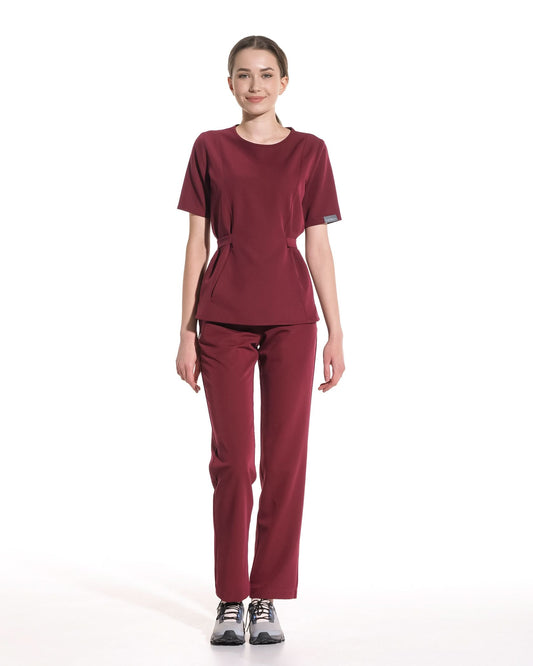 Bluza medicala THALYA bordo - 1zero1.ro