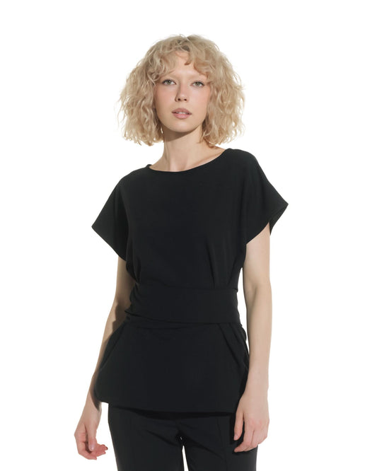 Bluza medicala CELESTE negru - 1zero1.ro