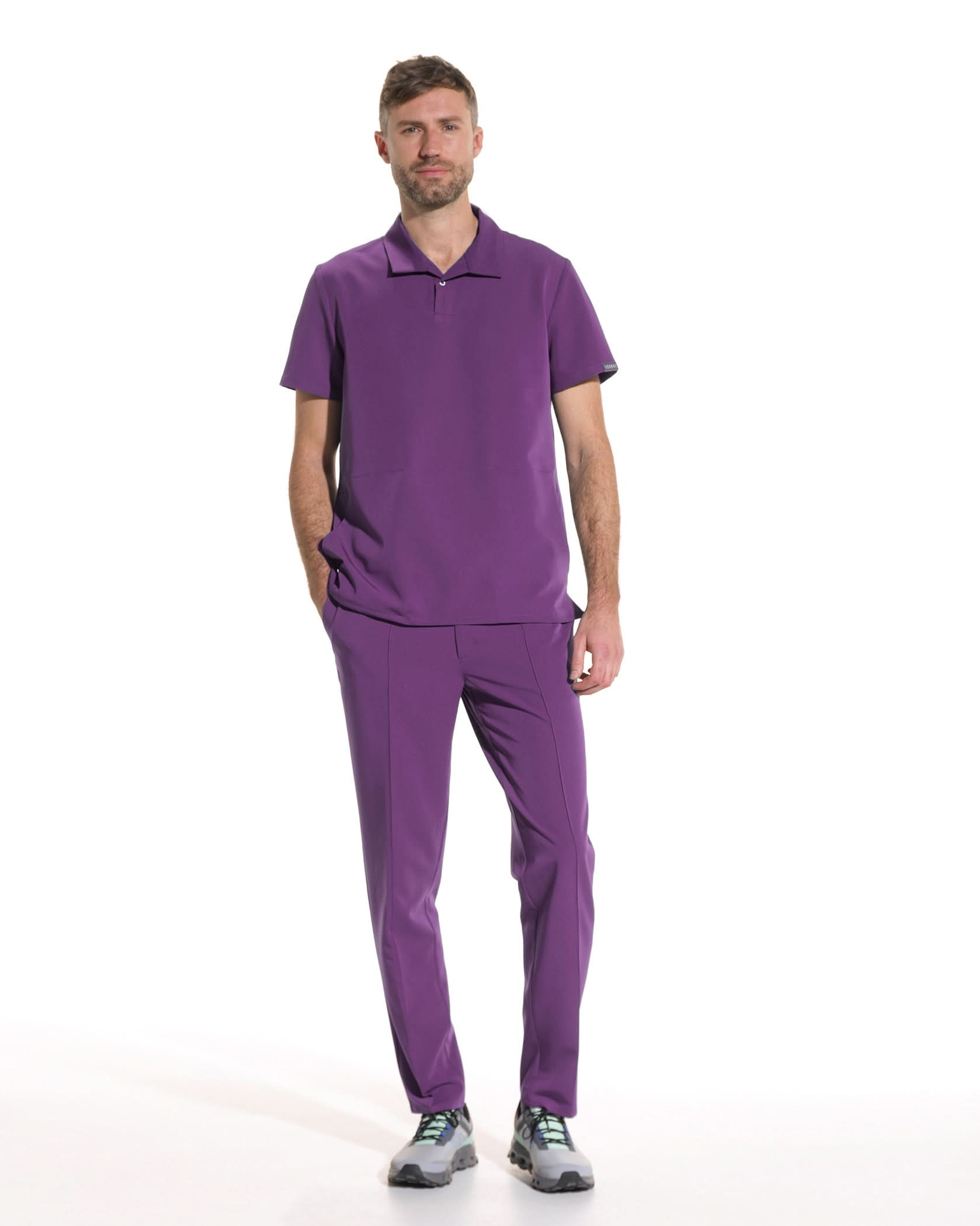 Bluza medicala barbati COS plum - 1zero1.ro