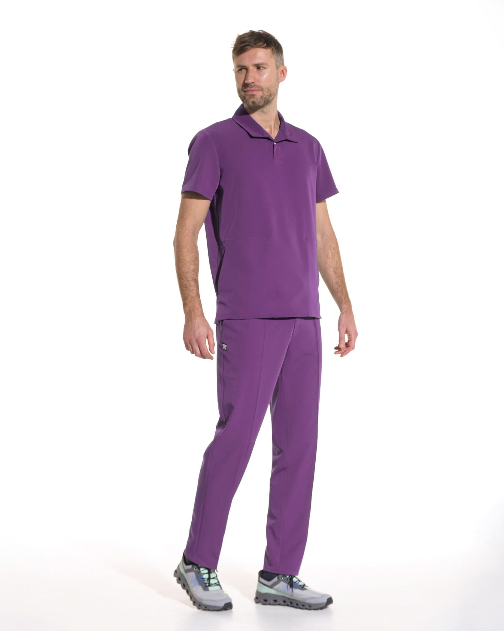 Bluza medicala barbati COS plum - 1zero1.ro