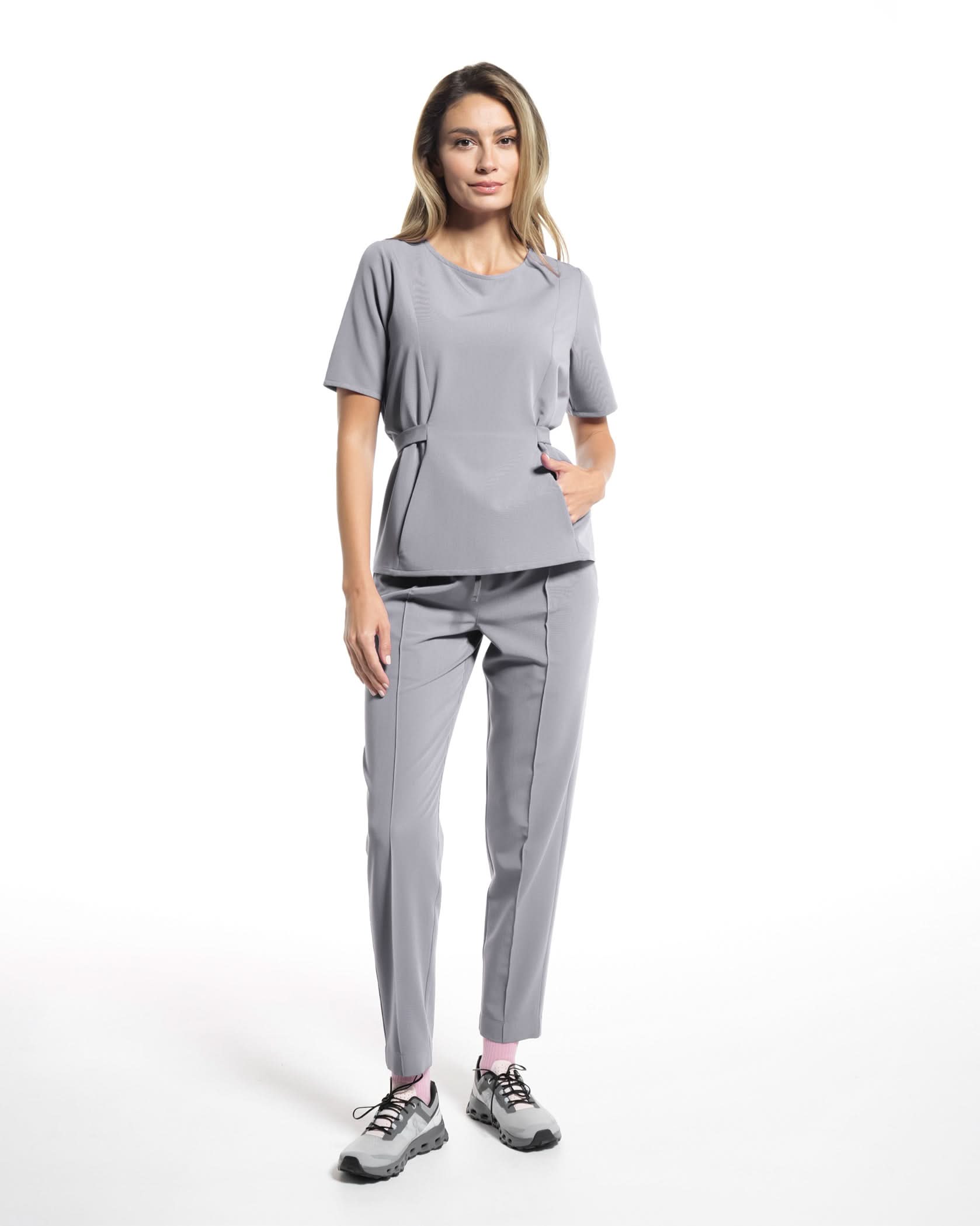 Bluza medicala THALYA gri - 1zero1.ro