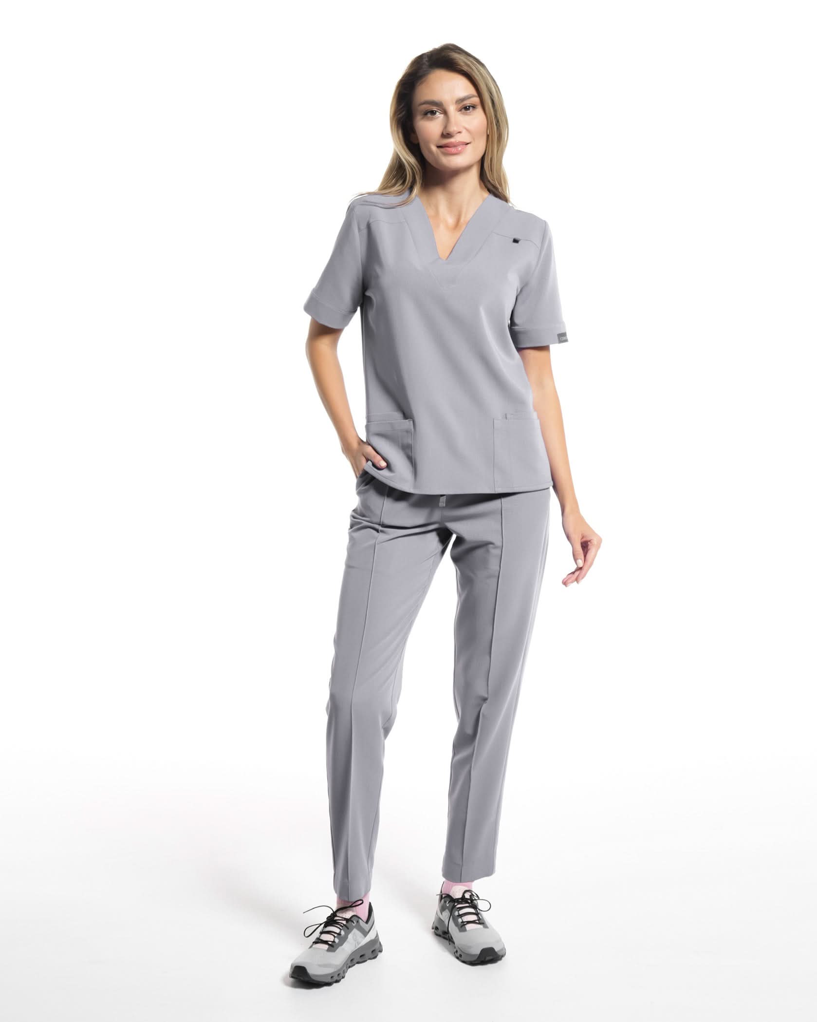 Bluza medicala VERSO gri - 1zero1.ro