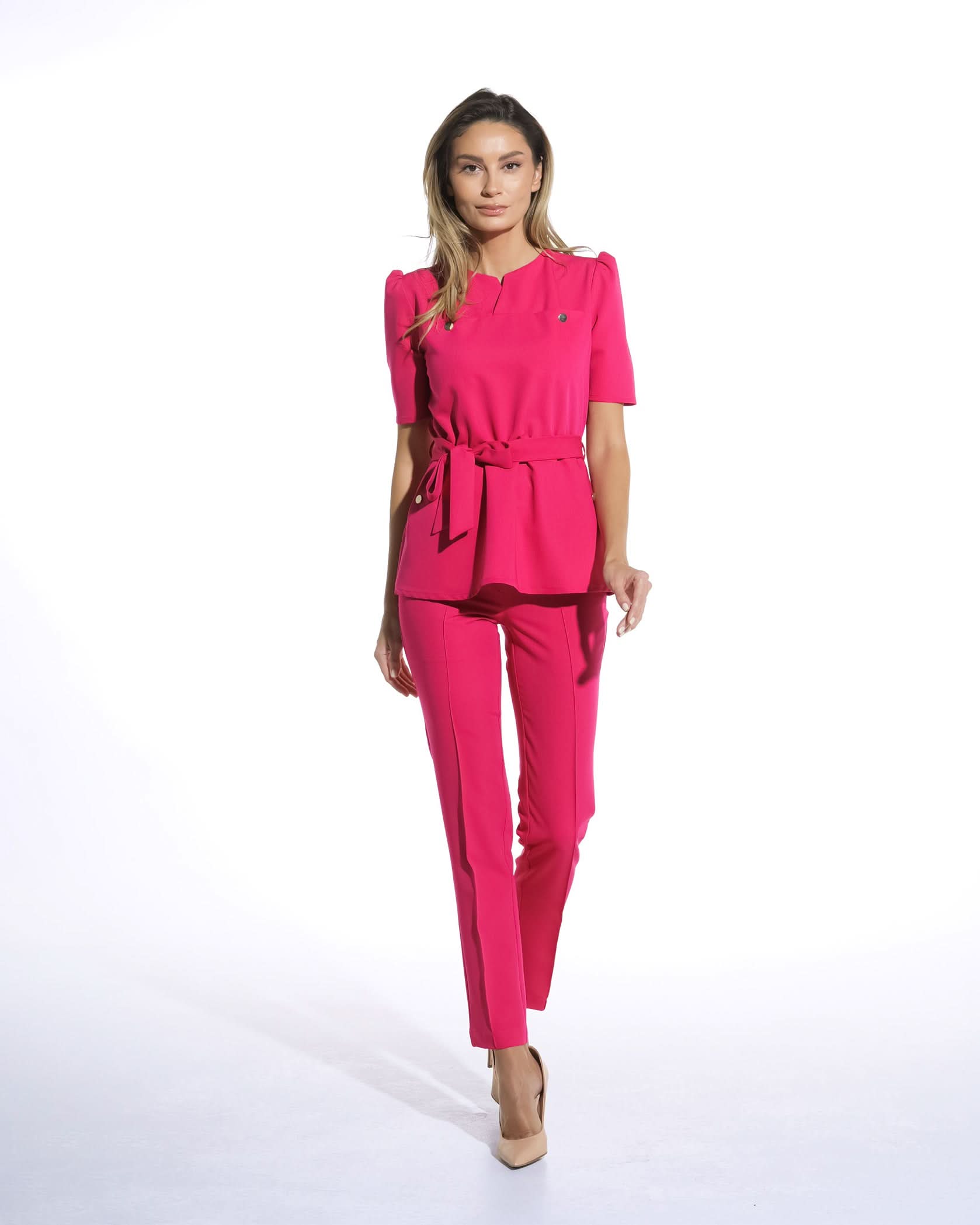 Bluza medicala MIRA amarant - 1zero1.ro