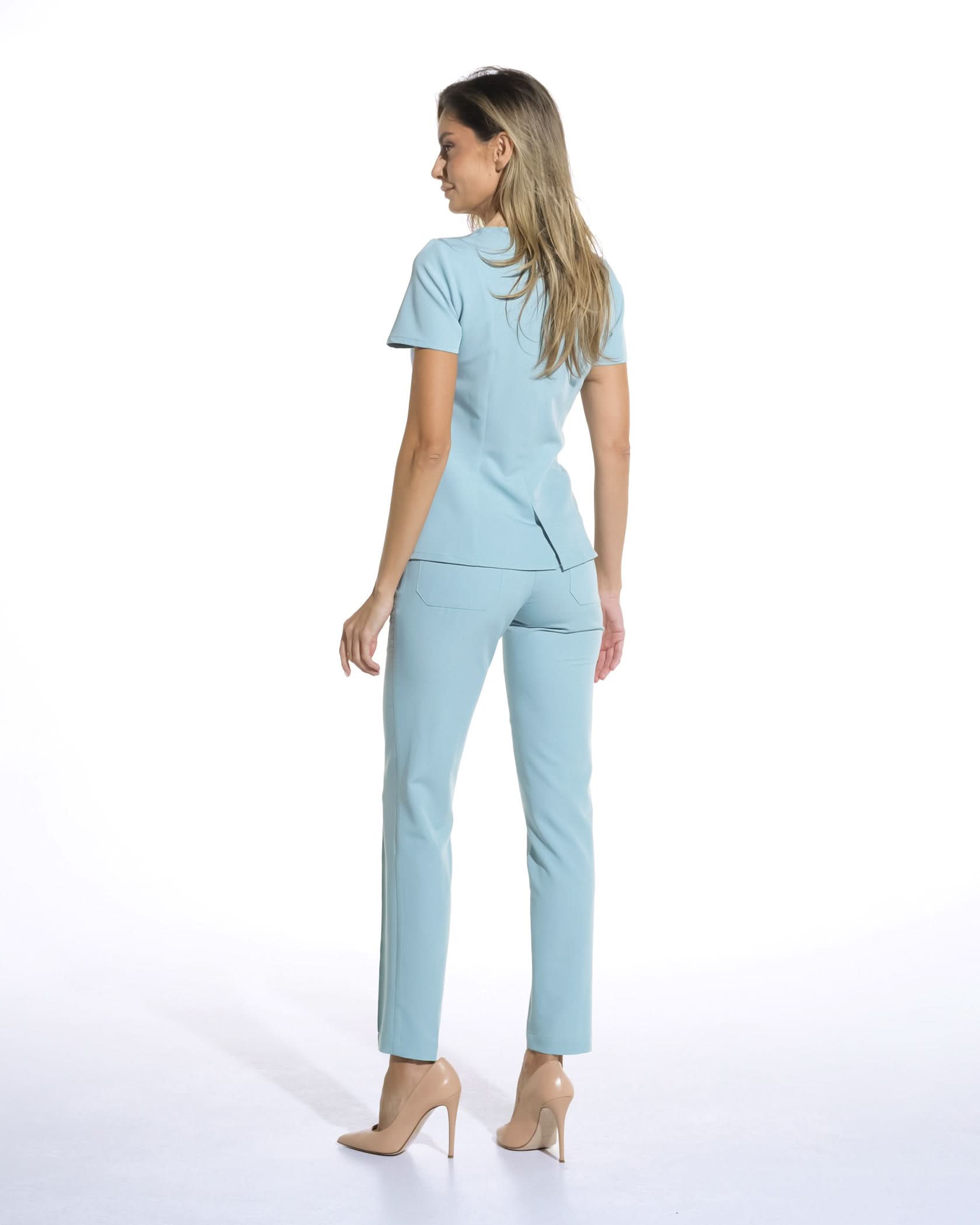 PERLA Blue Scrub Top - Image 4