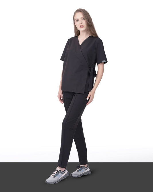 Bluza medicala ANAIS negru - 1zero1.ro