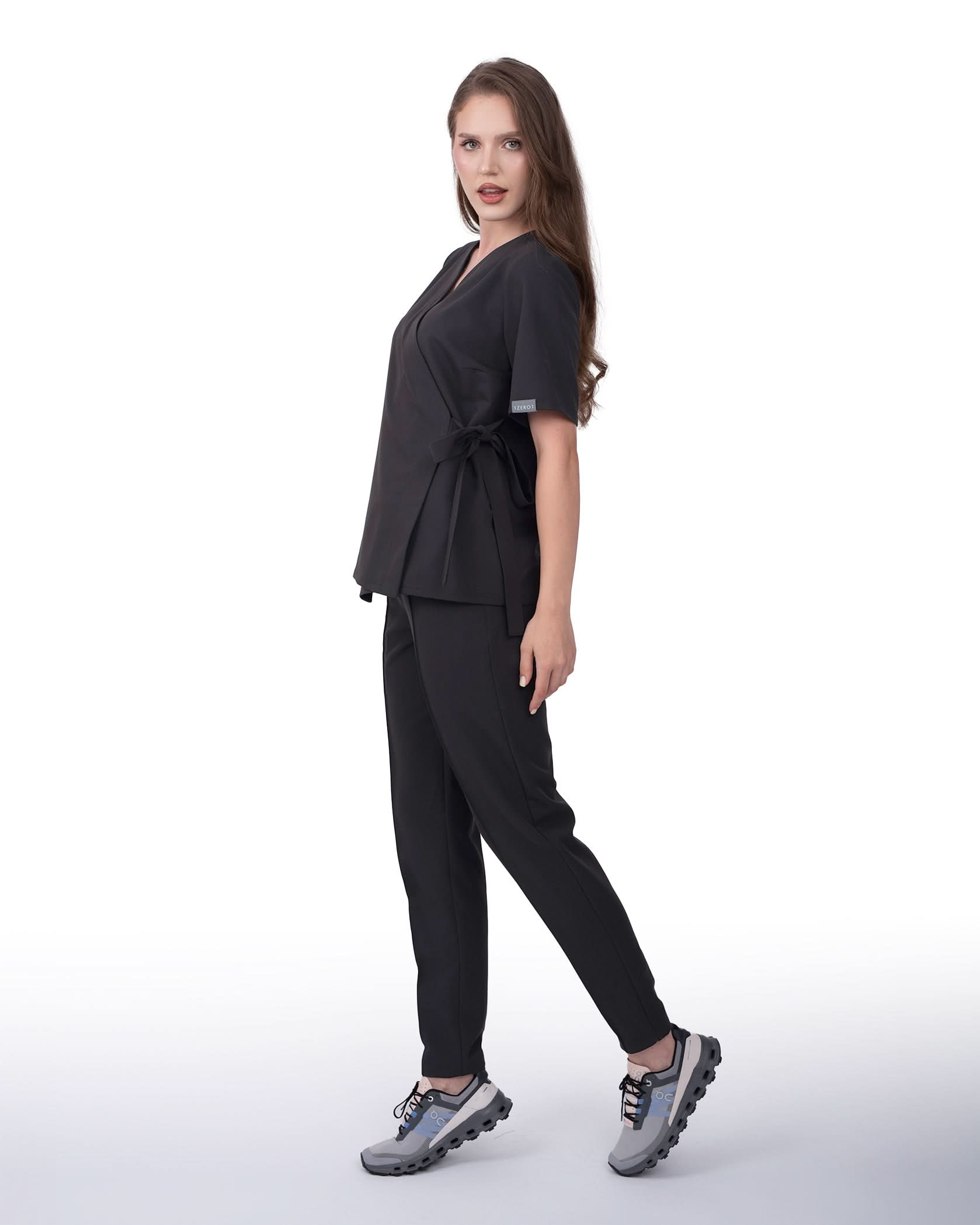 Bluza medicala ANAIS negru - 1zero1.ro