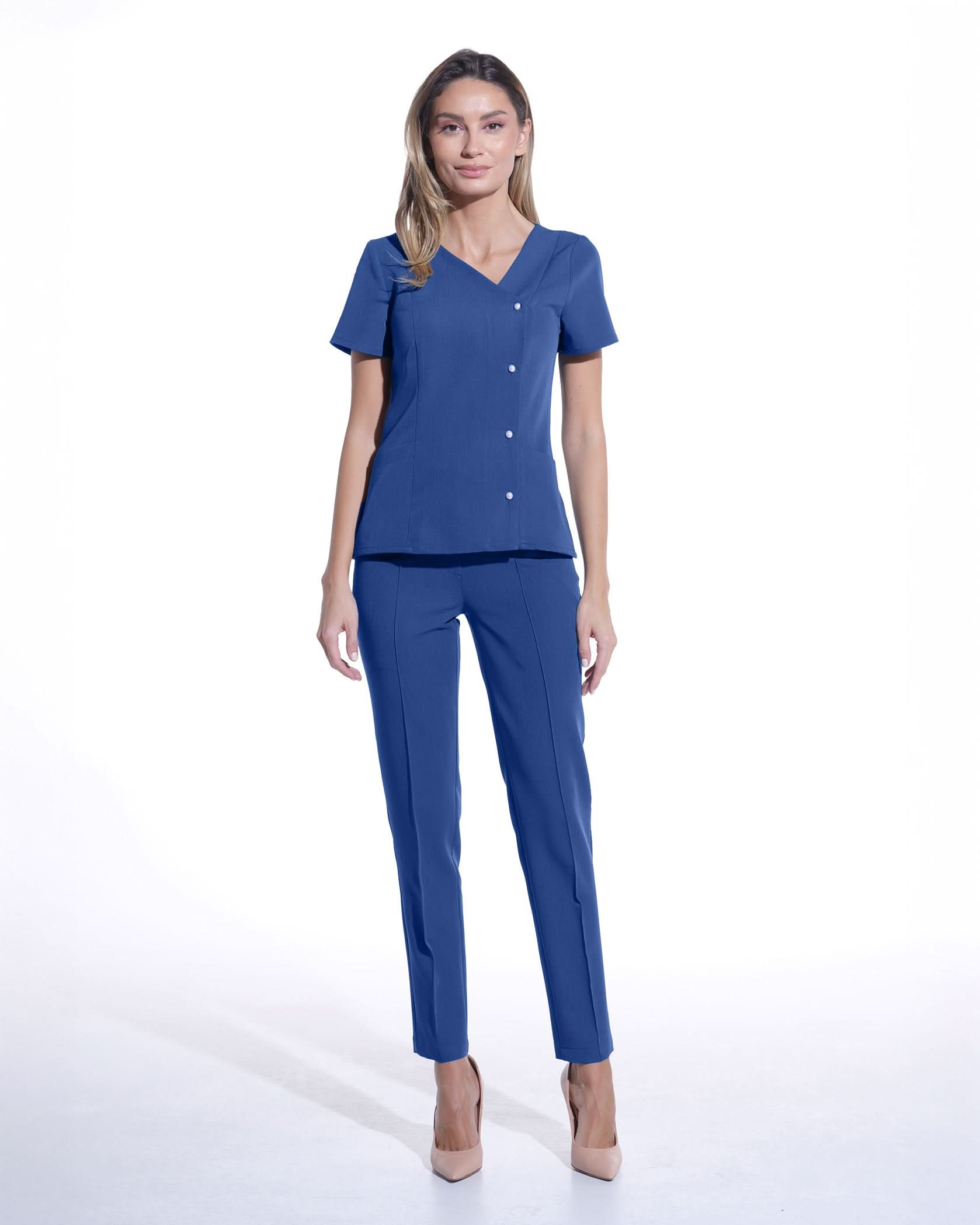 Bluza medicala PERLA royal blue - 1zero1.ro