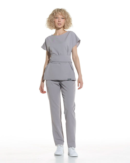 Bluza medicala CELESTE gri - 1zero1.ro