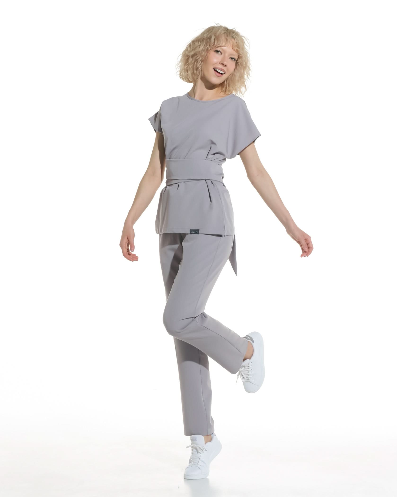 Bluza medicala CELESTE gri - 1zero1.ro
