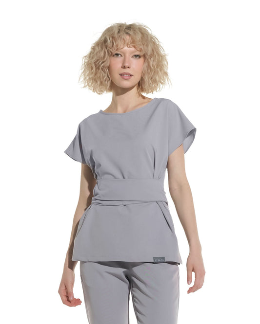 Bluza medicala CELESTE gri - 1zero1.ro