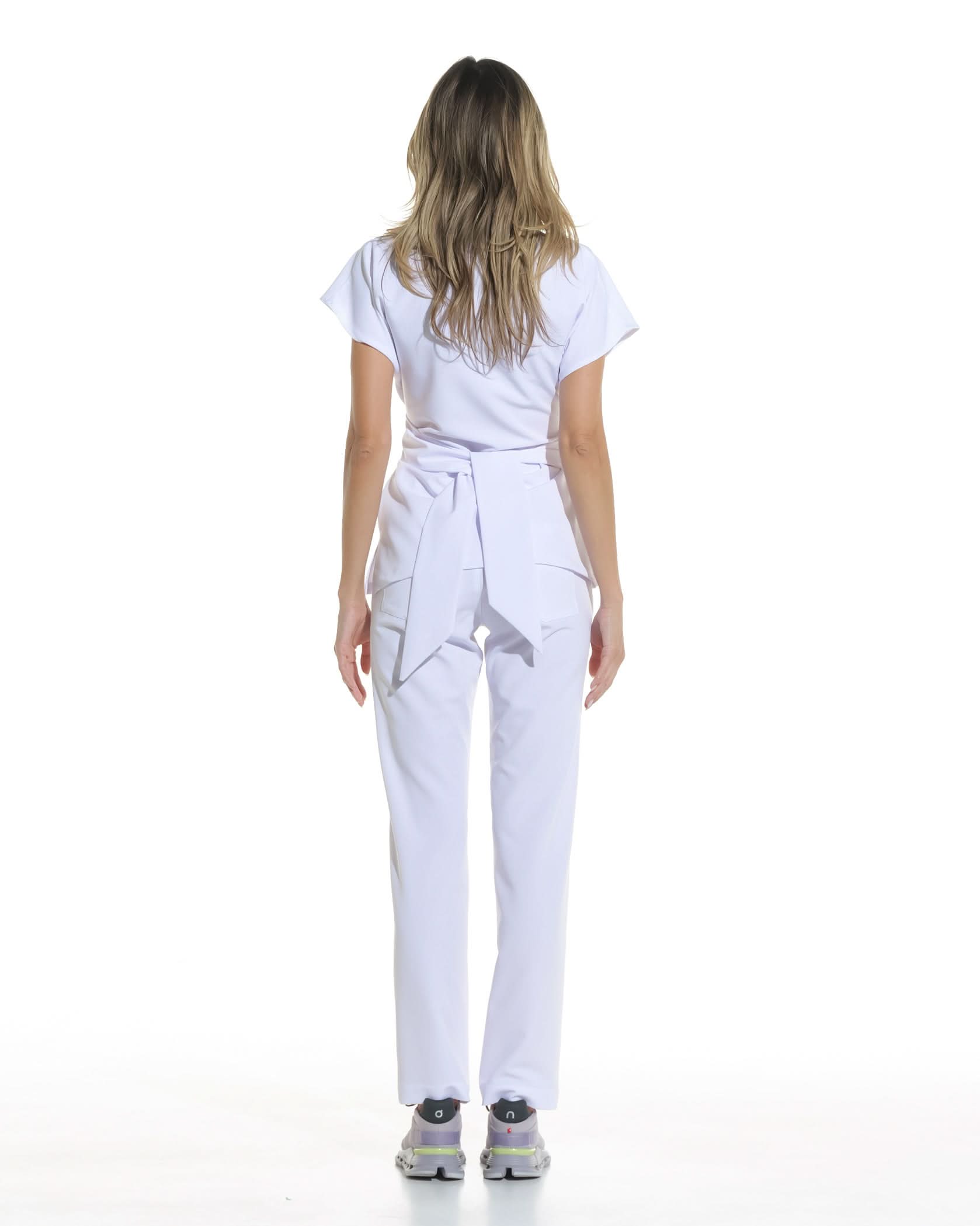 Bluza medicala CELESTE alb - 1zero1.ro